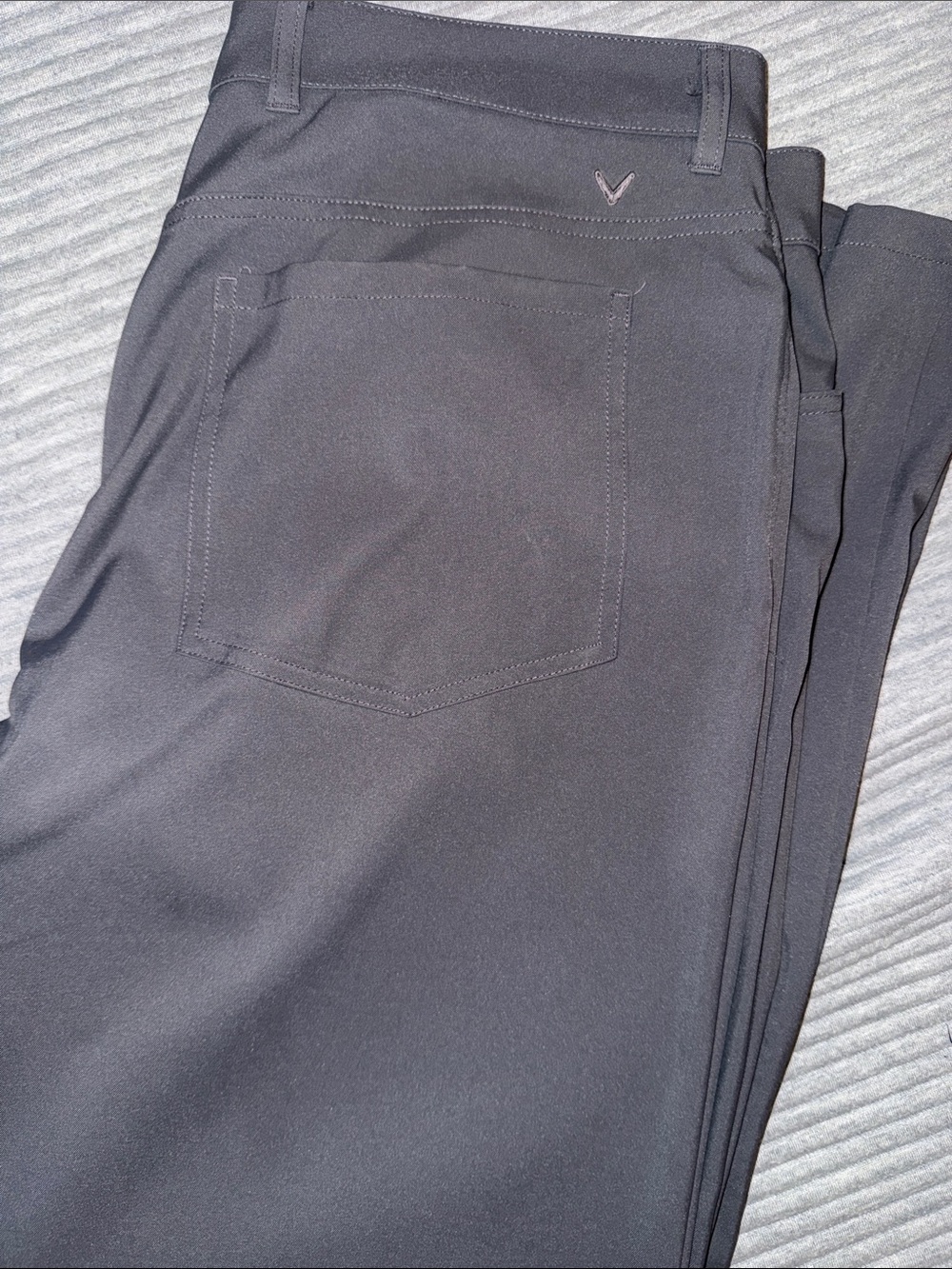 Men's Dark Gray Stretch Performance Pants Size 36x32